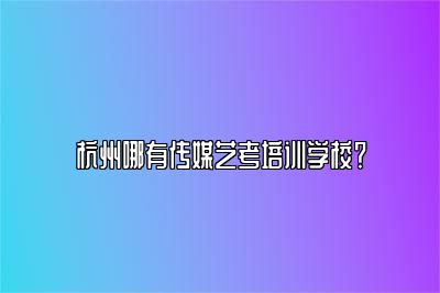 杭州哪有传媒艺考培训学校？ 